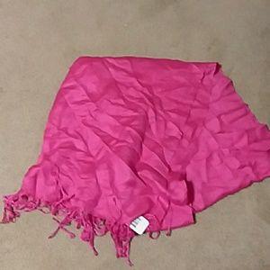 Hot pink unused scarf.